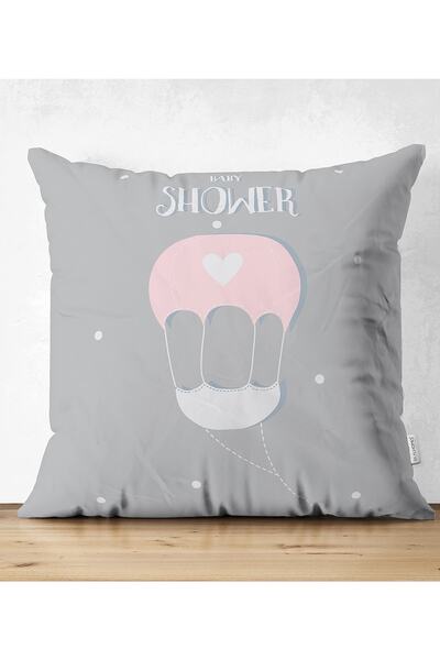 Realhomes Двосторонній чохол для подушки з малюнком літаючих повітряних кульо...