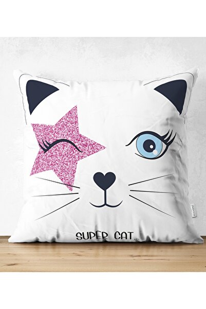 Realhomes Super Cat Motif Moderna digitalno štampana dvostrana jastučnica od ...