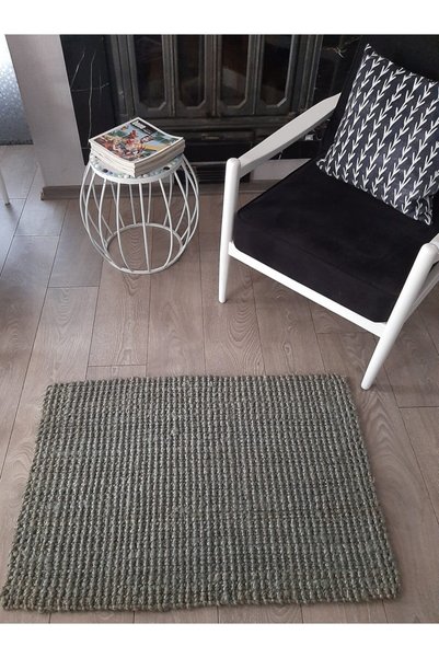 GizHome Dyed Mat Lido Jut Halı 60x90 Gri