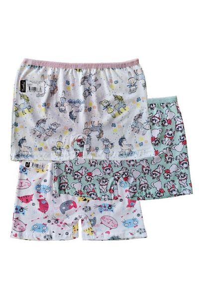 Tutku Boxeri pentru fete din bumbac imprimat colorat Lycra pachet de 3 boxeri