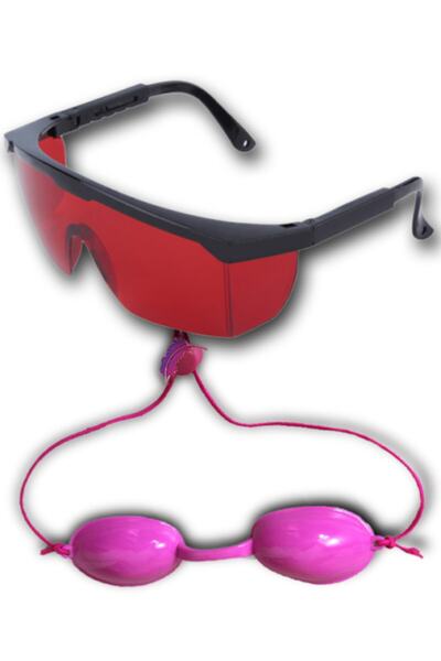 2 Glasses Laser Hair Removal Aesthetician Red Ipl Patient Fuchsia Ipl Glasses Protective Ipl Glasses