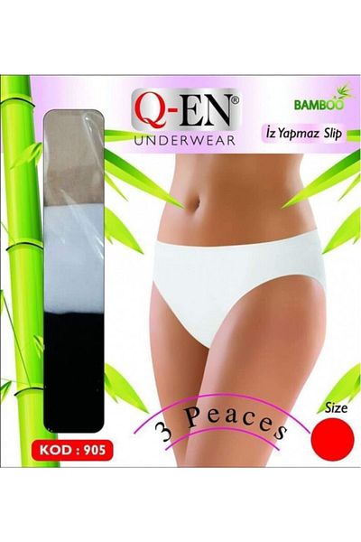Q-EN Women's 3-pack Bamboo Panties
