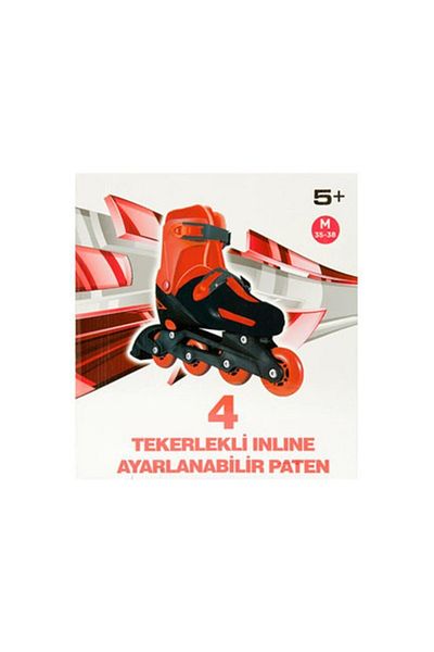 Mercan Skates 4 Wheels Adjustable m 35-38 P01 Red
