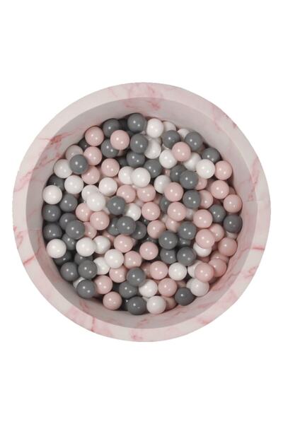 Larisa & Pumpkin Pembe Mermer Top Havuzu - Pudra/gri/beyaz Top