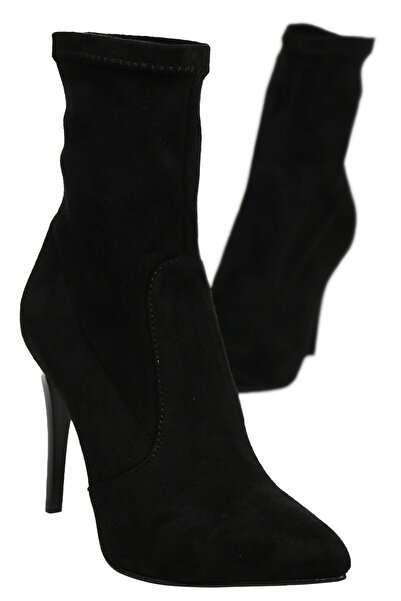 OZ DOROTHY Kadın Siyah Streç Süet Çorap Bot
