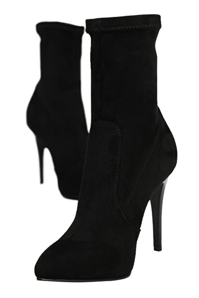 OZ DOROTHY Kadın Siyah Streç Süet Çorap Bot