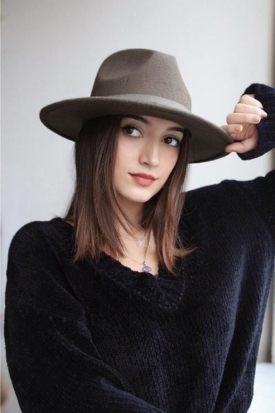 Çalıkuşu Khaki Cowboy Fedora Hat