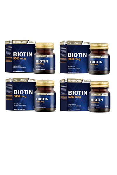 Nutraxin X4 Anti-Hair Loss Supplement with Biotin - 30 Tablets