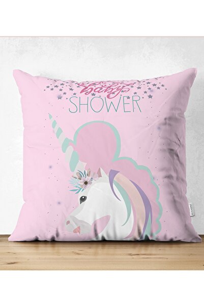 Realhomes Jastuk i jastučnica od suede sa jednorogovim uzorkom za baby shower...