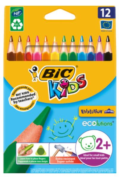 trendbizim Bic Üçgen Jumbo Kuru Boya 12'li