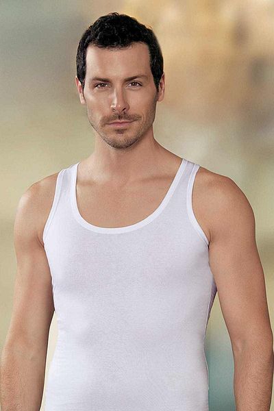 Şahinler Ανδρικό τριγωνικό εσώρουχο White Lycra
