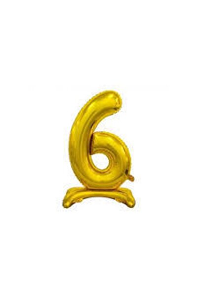 Generic Brand Gold Colored 6 Numerals Foil Balloon Legs