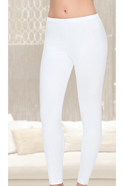 Tutku Elit Γυναικείο μακρύ κολάν White Modal Elastane