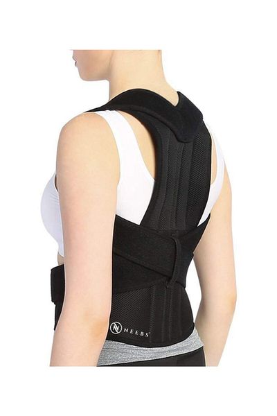 NEEBS Unisex Black Upright Posture Waist Back Shoulder Corset
