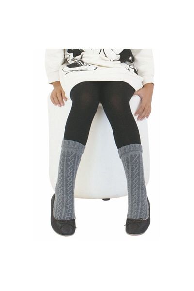 Daymod Marina Bamboo Girls' Pantyhose (Black)(188)