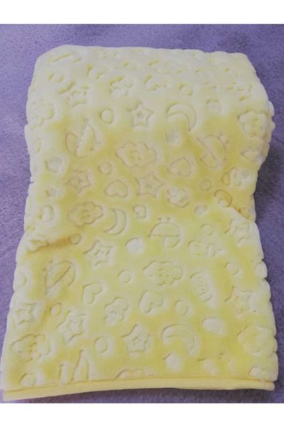 Özdilek Embos Plush Baby Blanket (yellow)
