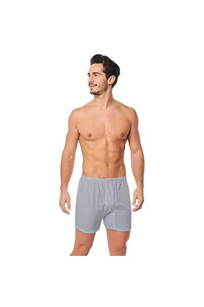 Seher Ανδρικά γκρι βαμβακερά Argentina Long Boxers