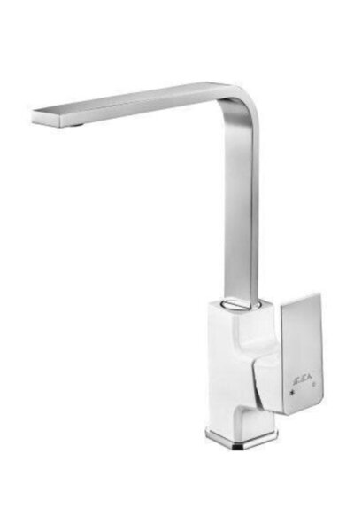 Eca E.c.a Tiera خلاط حوض غسيل ثنائي اللون أبيض-كروم 104818123