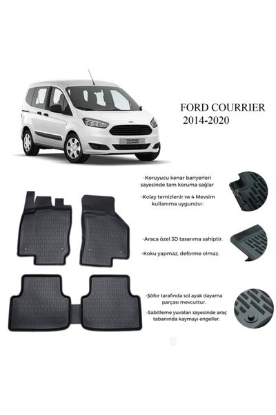 PERFLEX 3d Paspas Ford Courrıer 2014+siyah