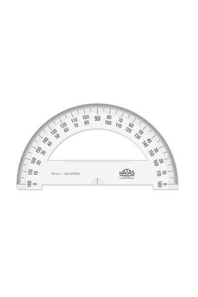 HATAS Minkale Protractor Semicircle 180 Degree 15cm