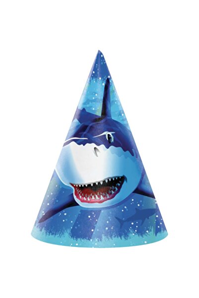 Parti Dünyası Köpek Balığı Şapka 8 Adet