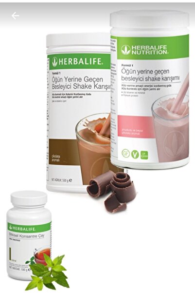 Herbalife 1 Adet Ahududulu 1 Adet Cıkolatalı Şhake 1ader 50 Gr Cay