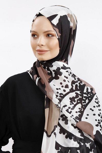 Differenza Painting Pattern Shawl Mink