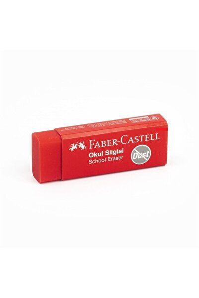 Faber Castell ممحاة مدرسية لون أحمر كبيرة 1 قطعة