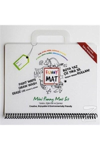 Akademi Çocuk - Funny Mat Mini Funny Mat Set Boya Yaz Çiz Yıka Sil Tekrar Tek...