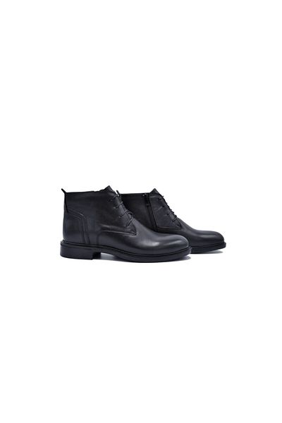 Zaim Kundura Men's Genuine Leather Black Zippered Boots347801137-1