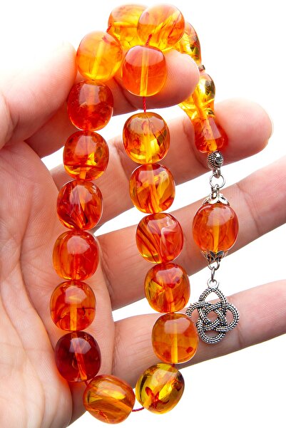 OTTOTESBİH Mărgele de rugăciune Efe pentru bărbați, 14x15 mm, culoare miere, ...