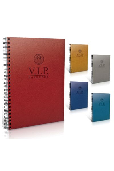 Gıpta Spiral Notebook VIP Husă din piele în carouri 140 Yp A4 V.ı.p 1081