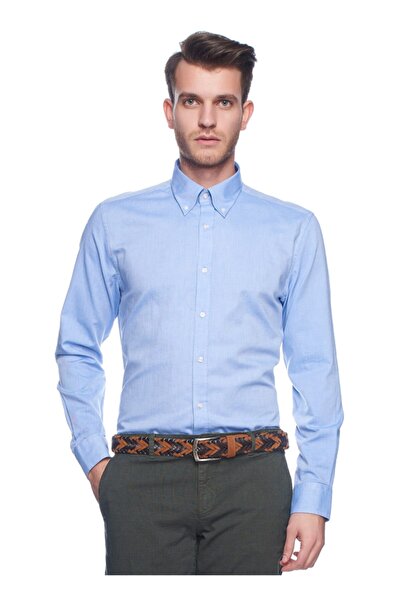 ALTINYILDIZ CLASSICS Erkek Mavi Tailored Slim Fit Gömlek 4R2016200123