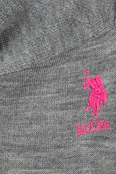 U.S. Polo Assn. Kız Bebek Gri Triko Kazak