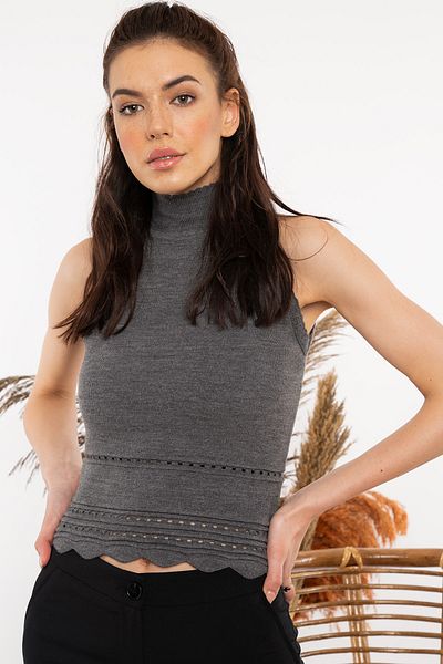AQE FASHION Μπλούζα με μισό λαιμό ψαρά
