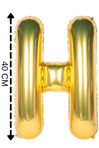 ELGALA Foil Balloon Letter H Helium Balloon 40 Cm Gold Color