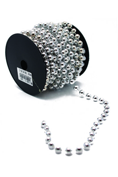 Lora Wedding 8mm Shiny Silver Bead Garland (8METER)