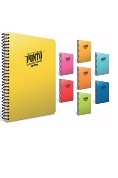 Gıpta Punto A4 100 de coli Caiet cu spirală cu copertă din plastic fără linii