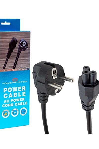 Powermaster Notebook-laptop Şarj Adaptörü 3lü Yonca Asus-acer-samsung Power Güç Kablosu