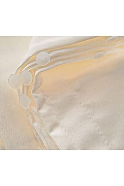 Brillant Sunshade Satin Curtain Brand 1st Class Drapery Ecru Color Plain Without Pleats Ready Made