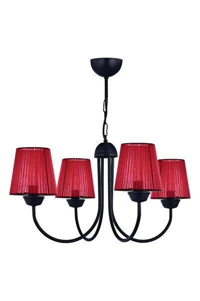 Genel Markalar Oregon 4 Lü Siyah Avize (kırmızı Şapkalı)