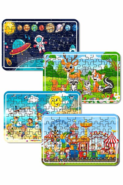 LİPYOS Astranot, Uzay, Sevimli Hayvanlar, Lunapark Ve Yaz Tatili Ahşap Puzzle...