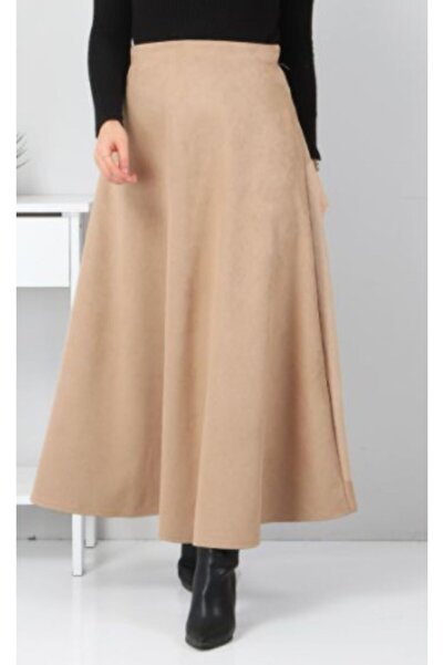 ALMİNA Suede Kiloş Long Skirt, Suede Mevlana Skirt