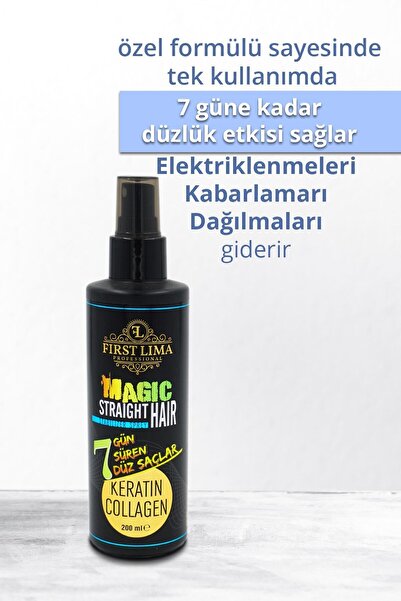 First Lima Professional Magıc Straıght Haır Keratin Sprey 7 Gün Süren Düz Saçlar 200 ml