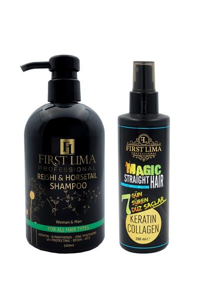 First Lima Professional Dökülme Önleyici Ve Uzama Desteği Sağlayan Şampuan Ve 7 Gün Süren Düzleştirici Keratin Sprey