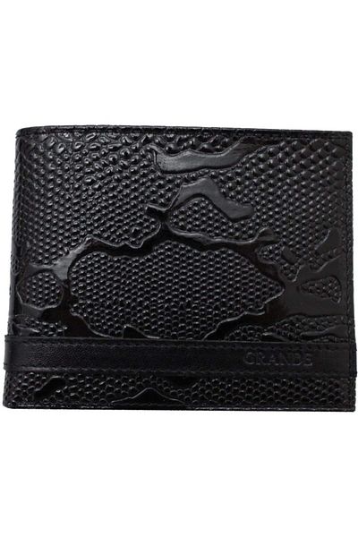 Grande 708 Genuine Leather Wallet Prnss-Black