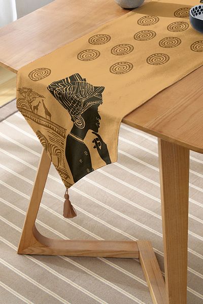 Realhomes Design etnic african Imprimat digital Decorativ Design special Alerg triunghi din chenille