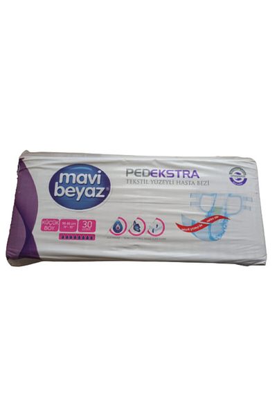Mavi beyaz Pedekstra Textile Surface Adult Diapers Smoll 30 Pieces