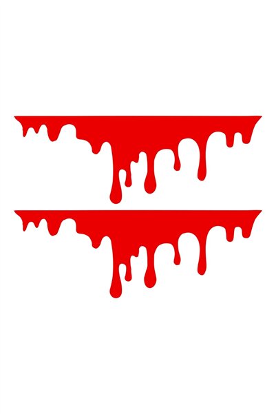 Dijitonline قطعتان من ملصقات المصابيح الأمامية - قطرة الدم - ملصق سيارة وأوتو...