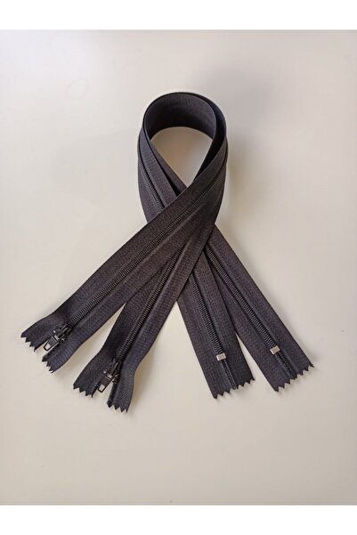 fabricorg 40 cm Zipper 2 Pieces (Black)